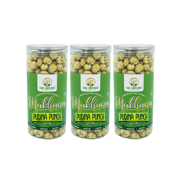 Makhana Snacks/Foxnuts Pudina Punch (100g*3)