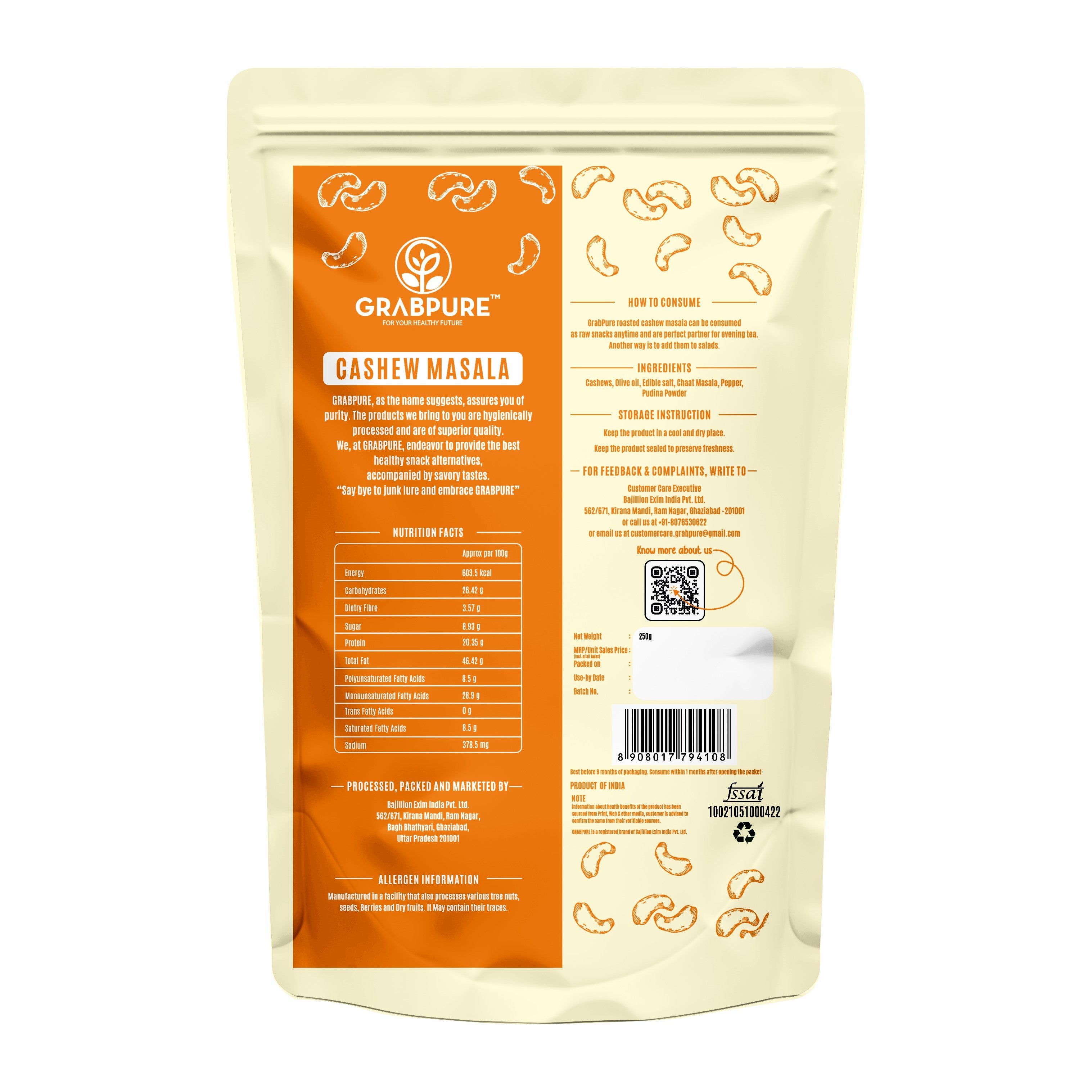 Almonds Roasted & Salted 250g | Cashew Roasted Masala 250g | Pistachio ...