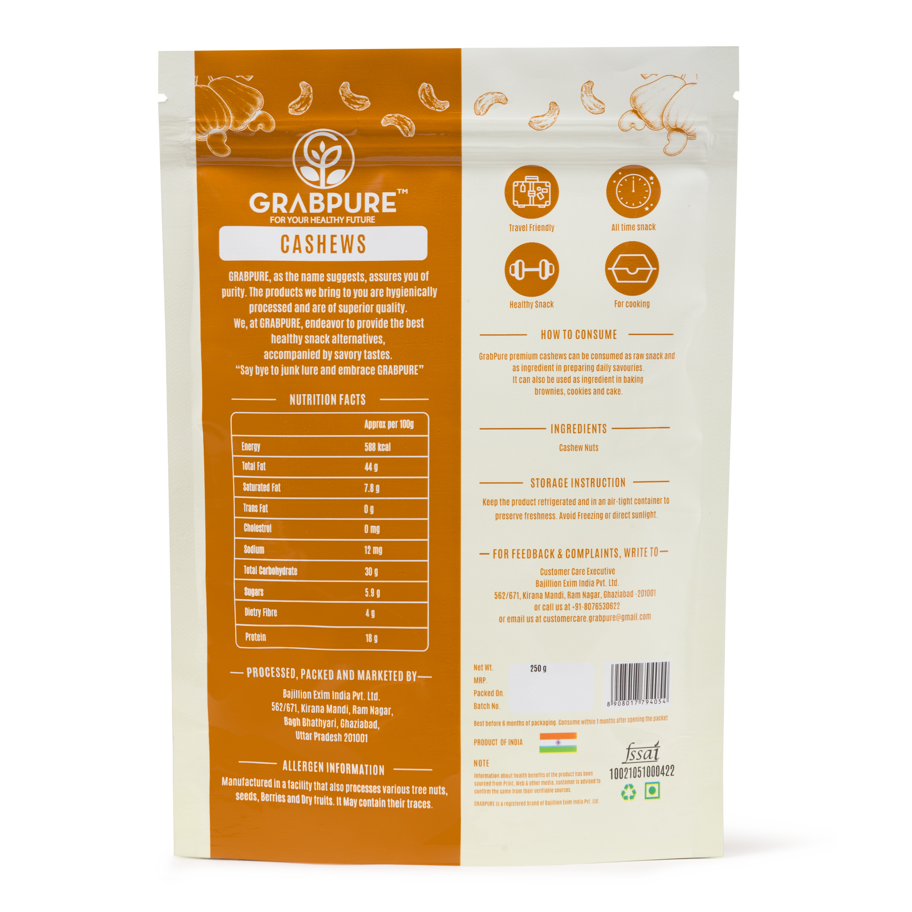 California Rais California Almonds 250g | Walnut Kernels 250g | Pistachios 250g | Rais ...