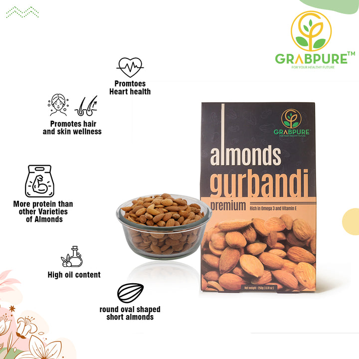 Gurbandi Almonds with bowl